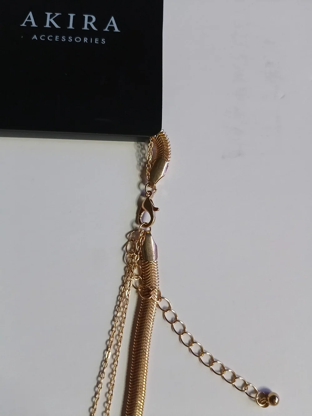 AKIRA Gold Layered Teardrop Necklace